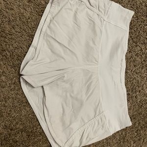 White Lululemon shorts